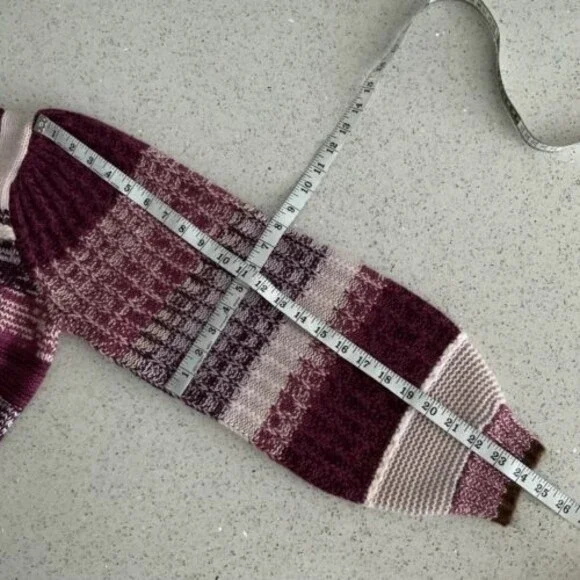 Splendid Collection Sweater S Purple Multi Raya Stripe Wool Blend